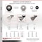 Service Caster 3 Inch Chrome Hooded Neoprene Rubber 5/16 Inch Threaded Stem Caster with Brake SCC-TS03S310-NPRB-BC-B-5161815 - alternate 2